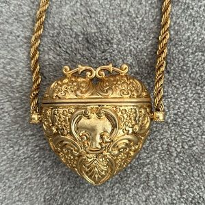 Vintage Gold heart bag